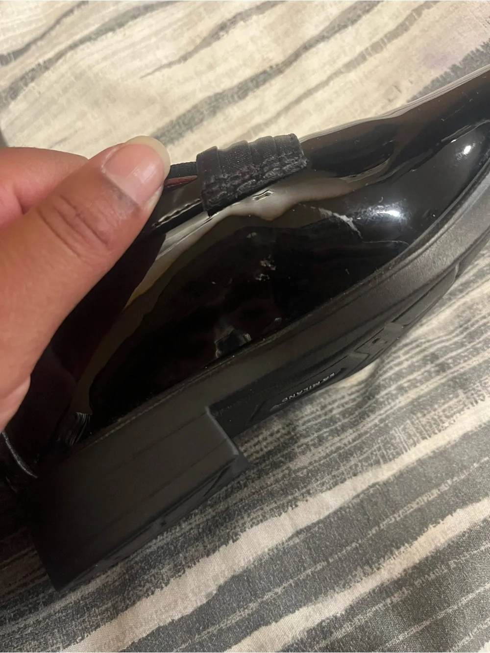 Milano Kids Black Patent Dress Shoes with Red Insole